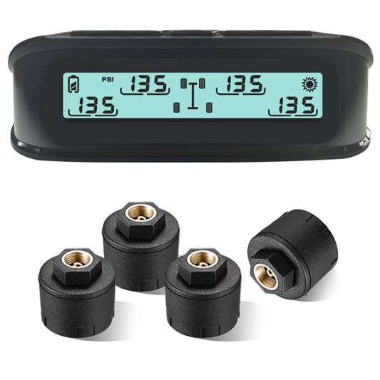 RV Tire Pressure Monitoring System, (0-199PSI) TB4 Black Trailer TPMS