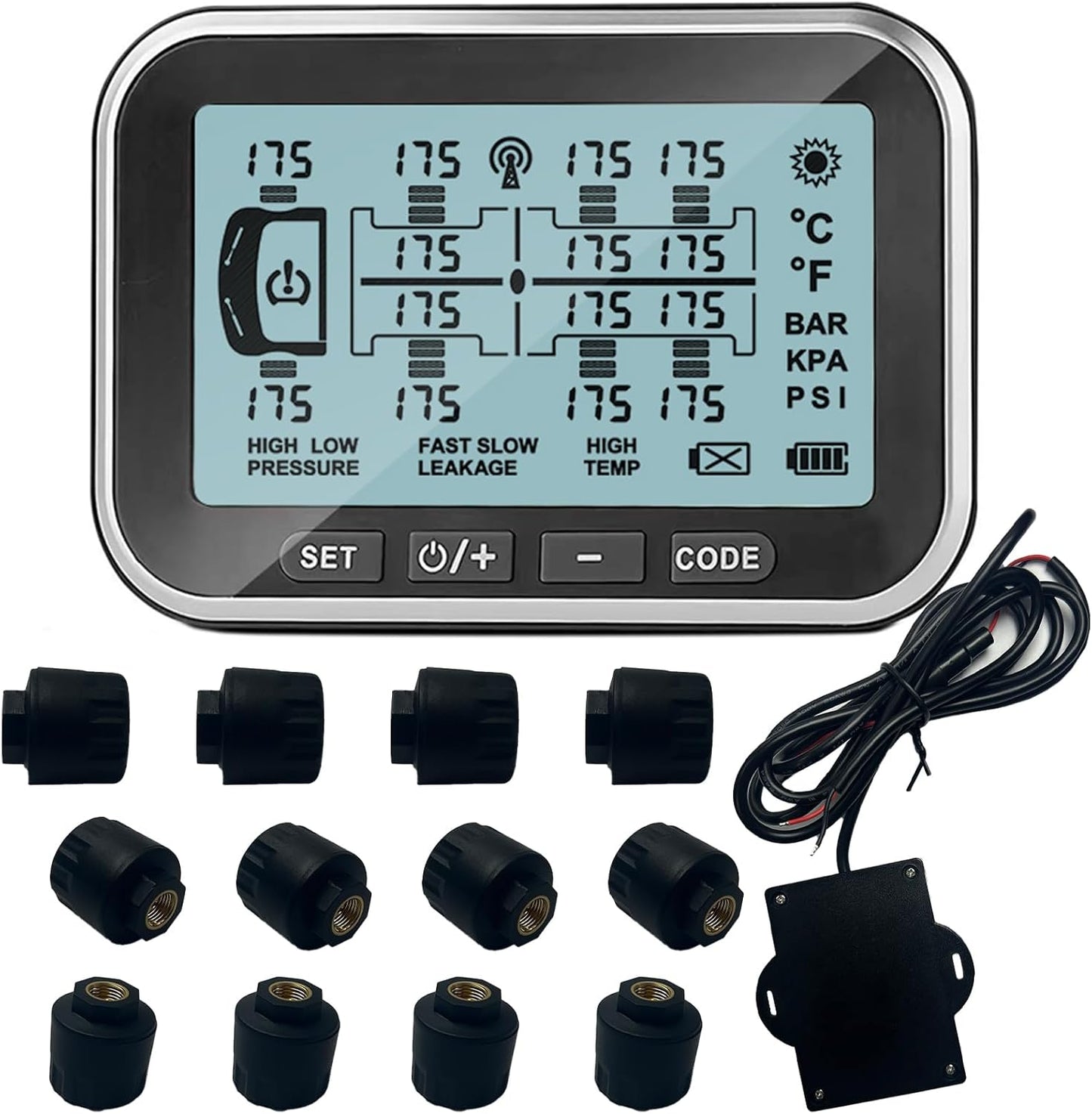 RV Tire Pressure Monitoring System, (0-199PSI) TM6 Trailer TPMS