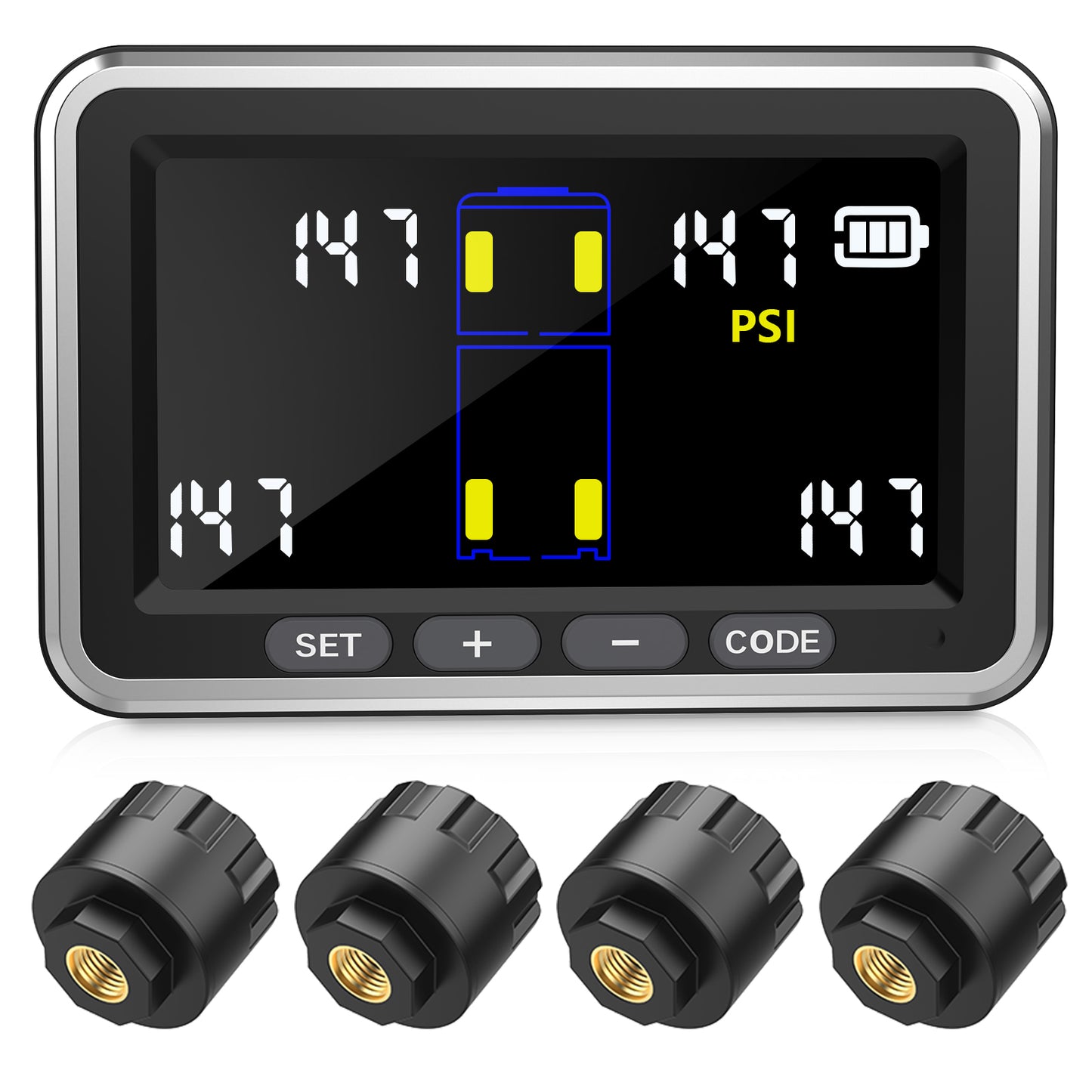 Truck/RV Tire Pressure Monitoring System, (0-199PSI) TS10 Trailer High Pressure TPMS